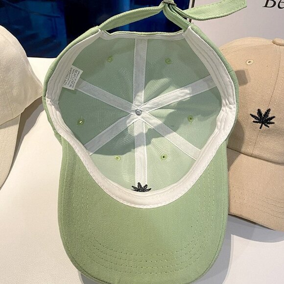 Leaf Embroidered Baseball Cap - Picture 6 of 6